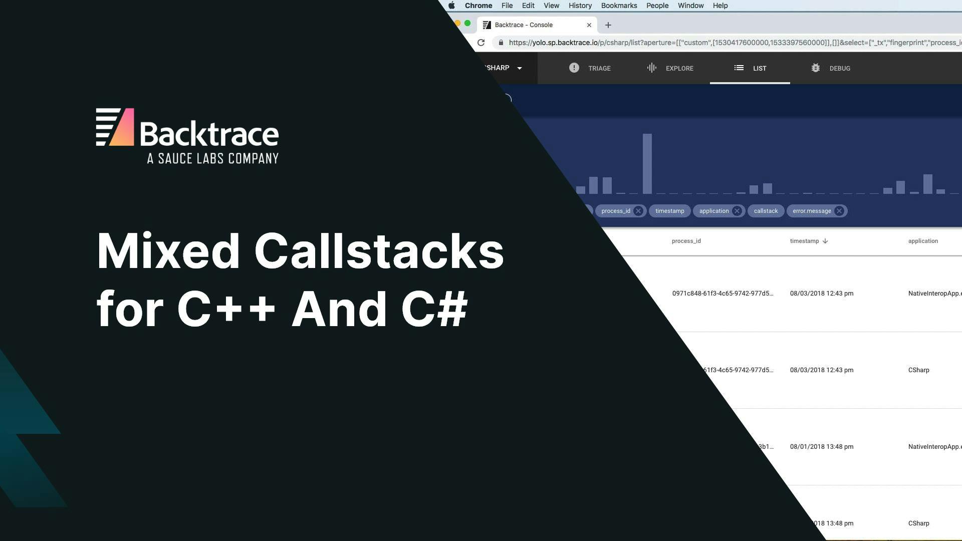 Mixed Call Stack List View Demo | Backtrace